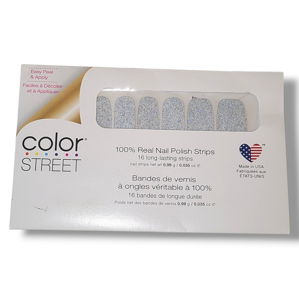 Color Street Nail Polish Strips~ Tulum It May Concern Blue White Purple Glitter